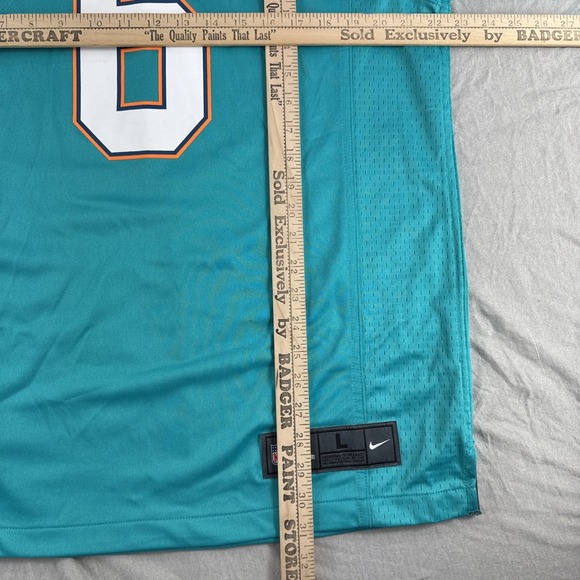 Miami Dolphins Jay Cutler Jersey Mens L Nike On Field #6 NFL Football Green READ - Picture 3 of 10
